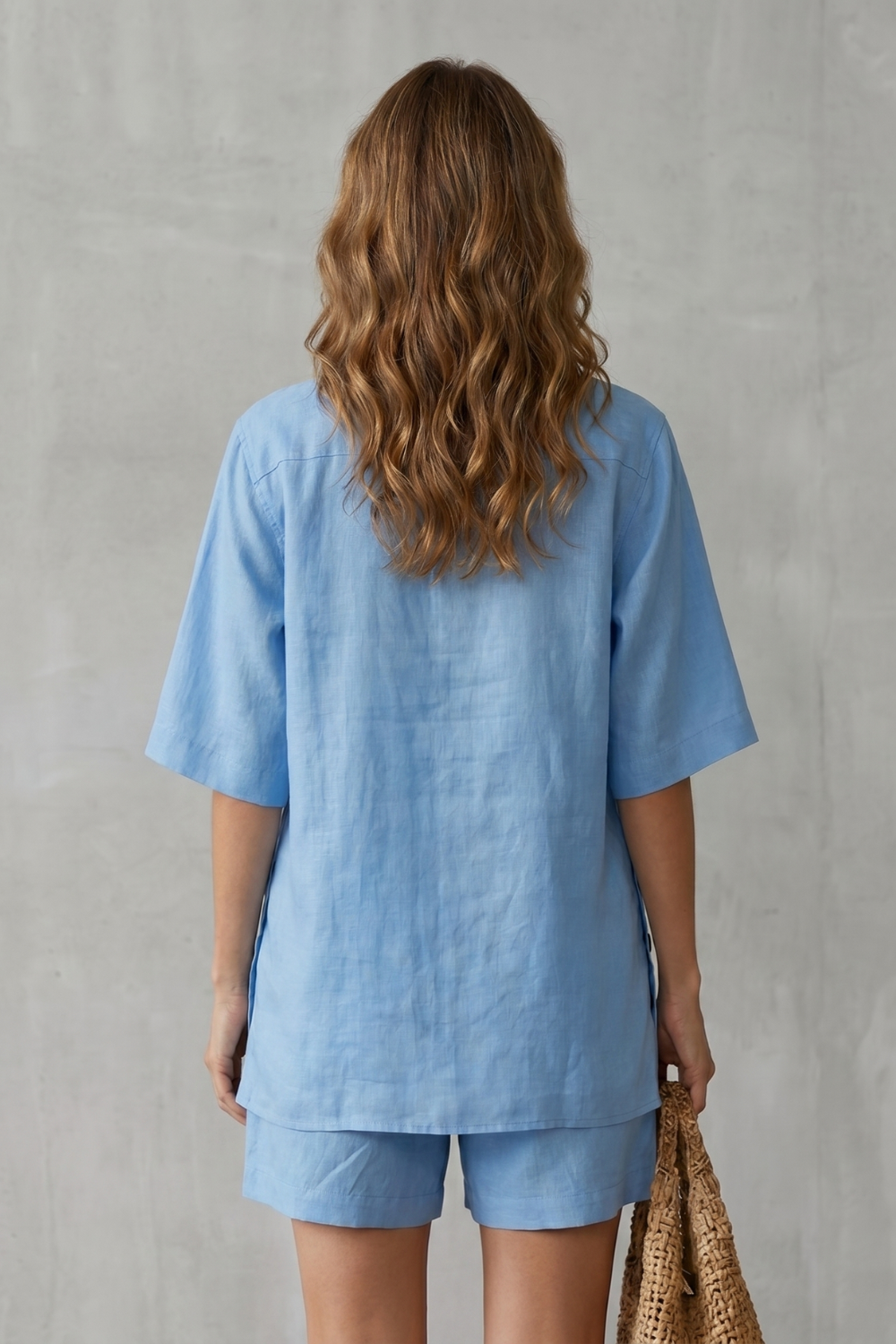 Relaxed Button-detail Comfort Shorts Set