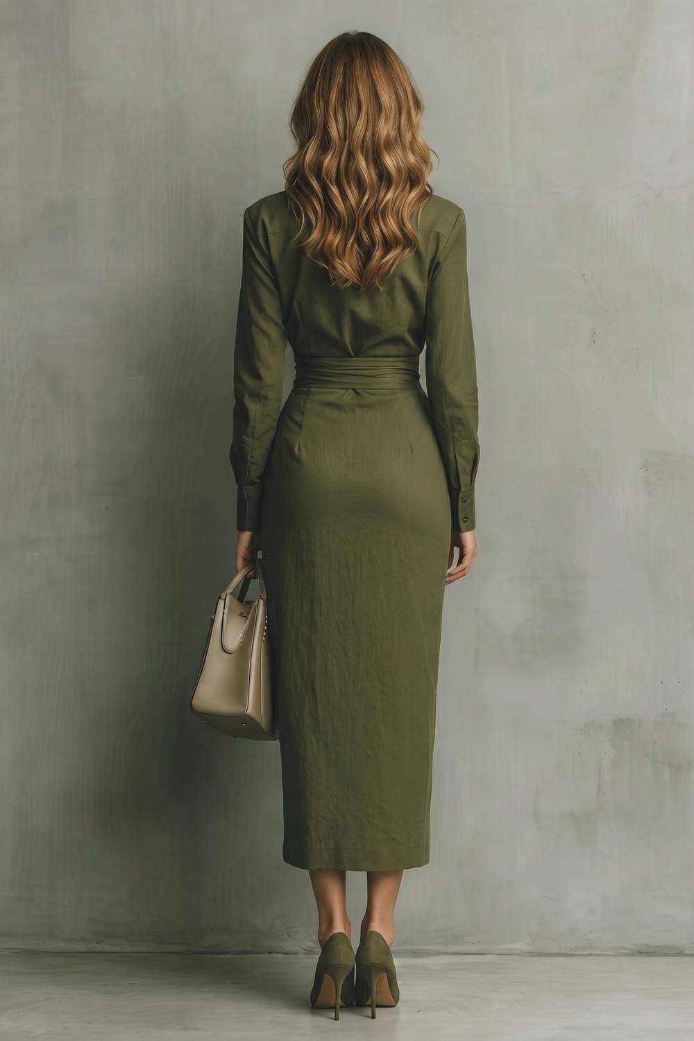 Draped Waist Refinement Maxi Dress
