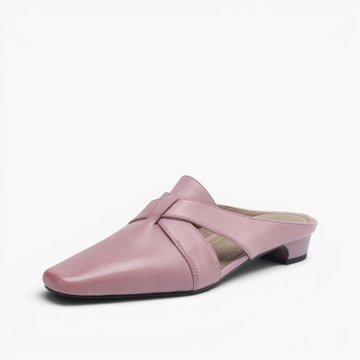 Virelle Cross Leather Mules