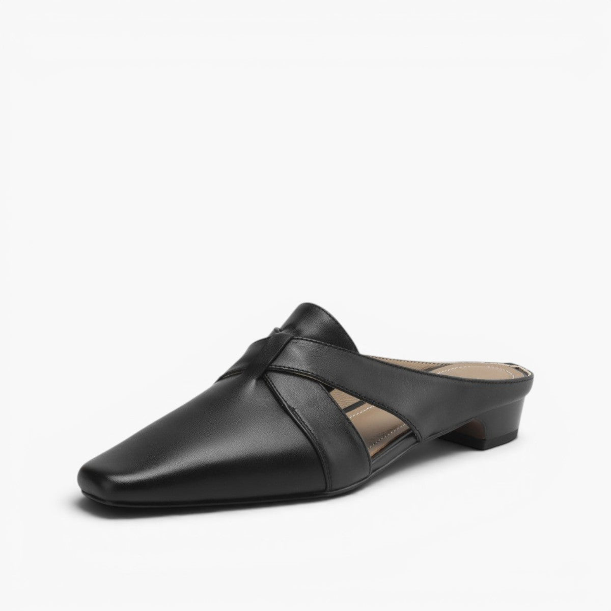 Virelle Cross Leather Mules
