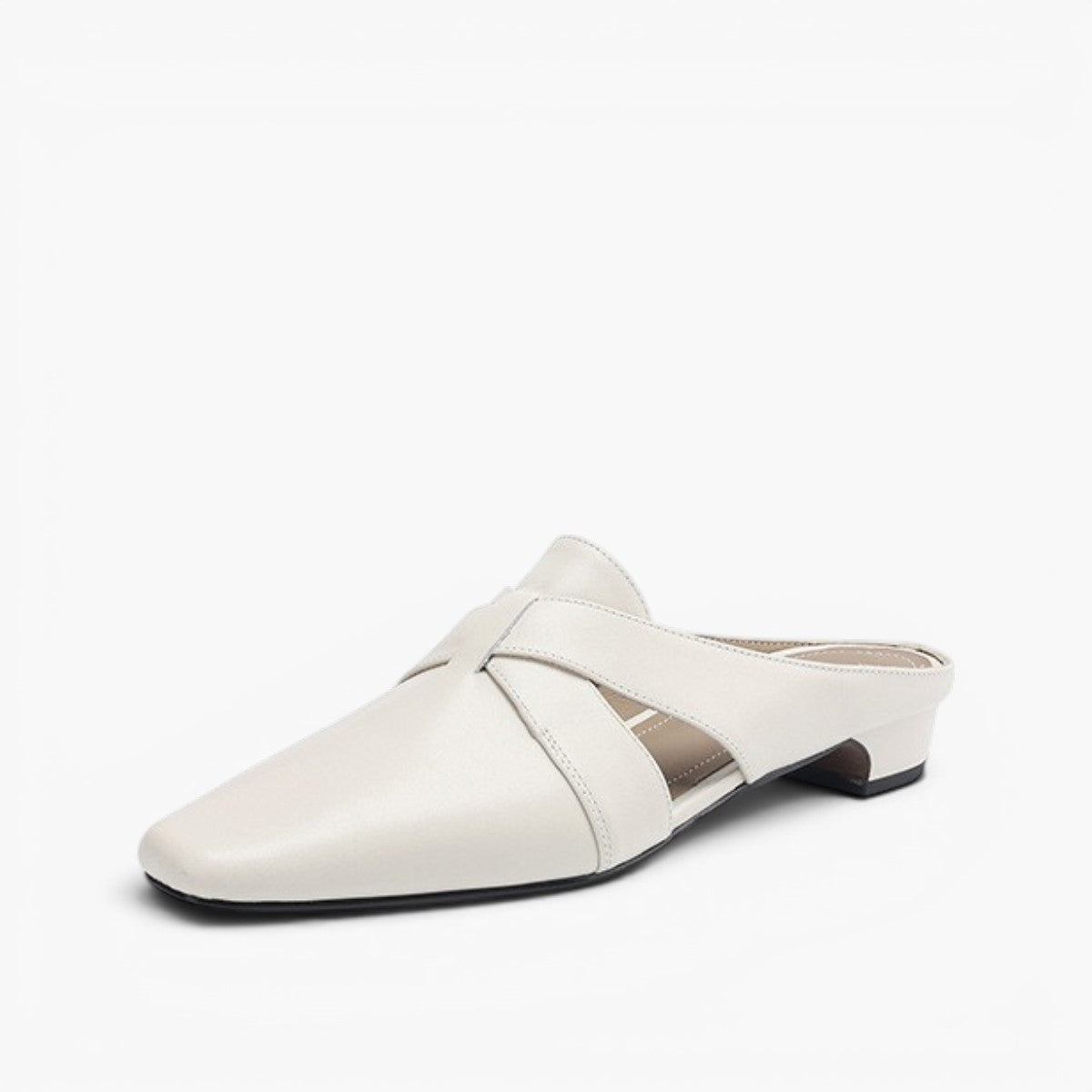 Virelle Cross Leather Mules