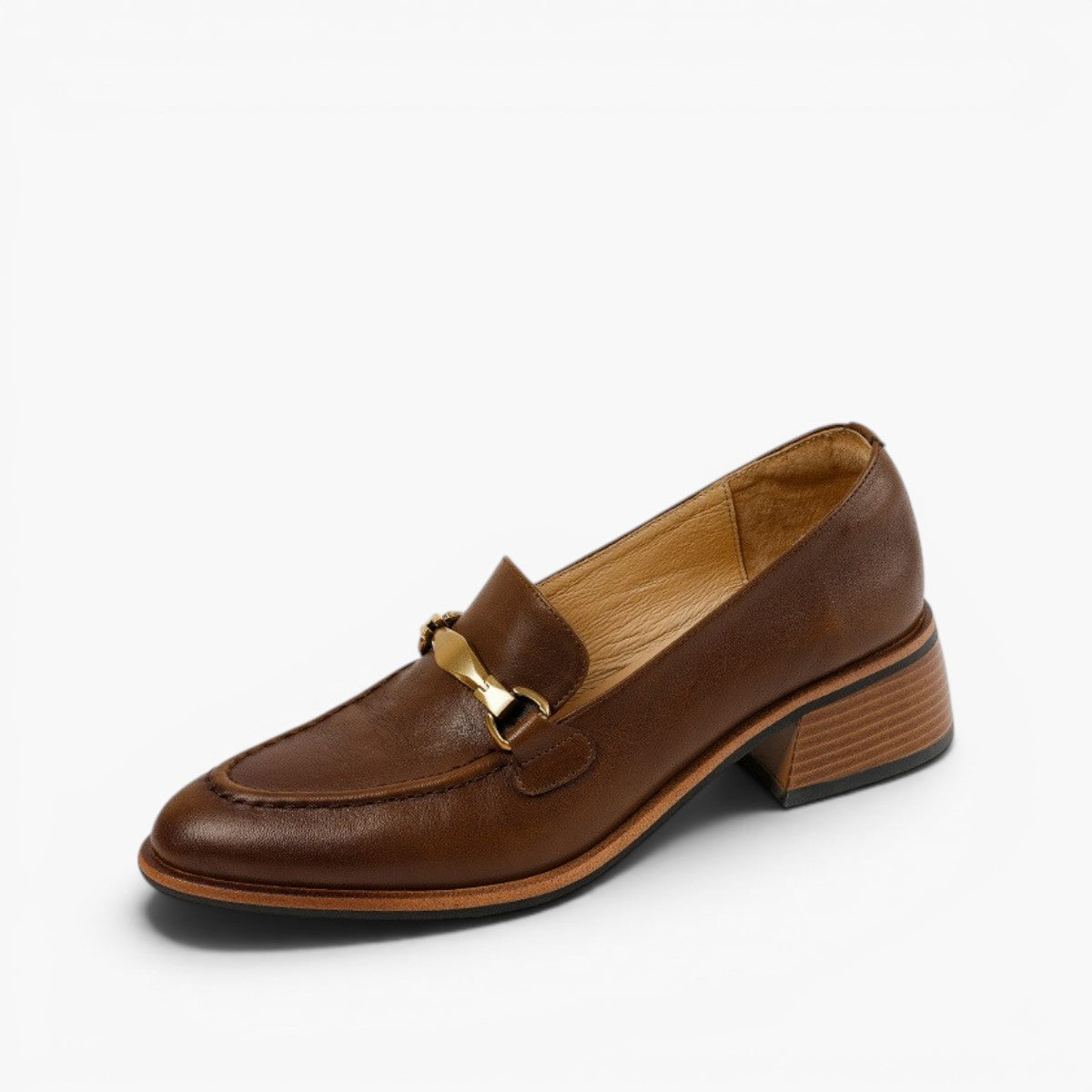 Virelle Metal-Bit Leather Loafers