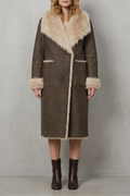 Reversible Texture Faux Shearling Coat