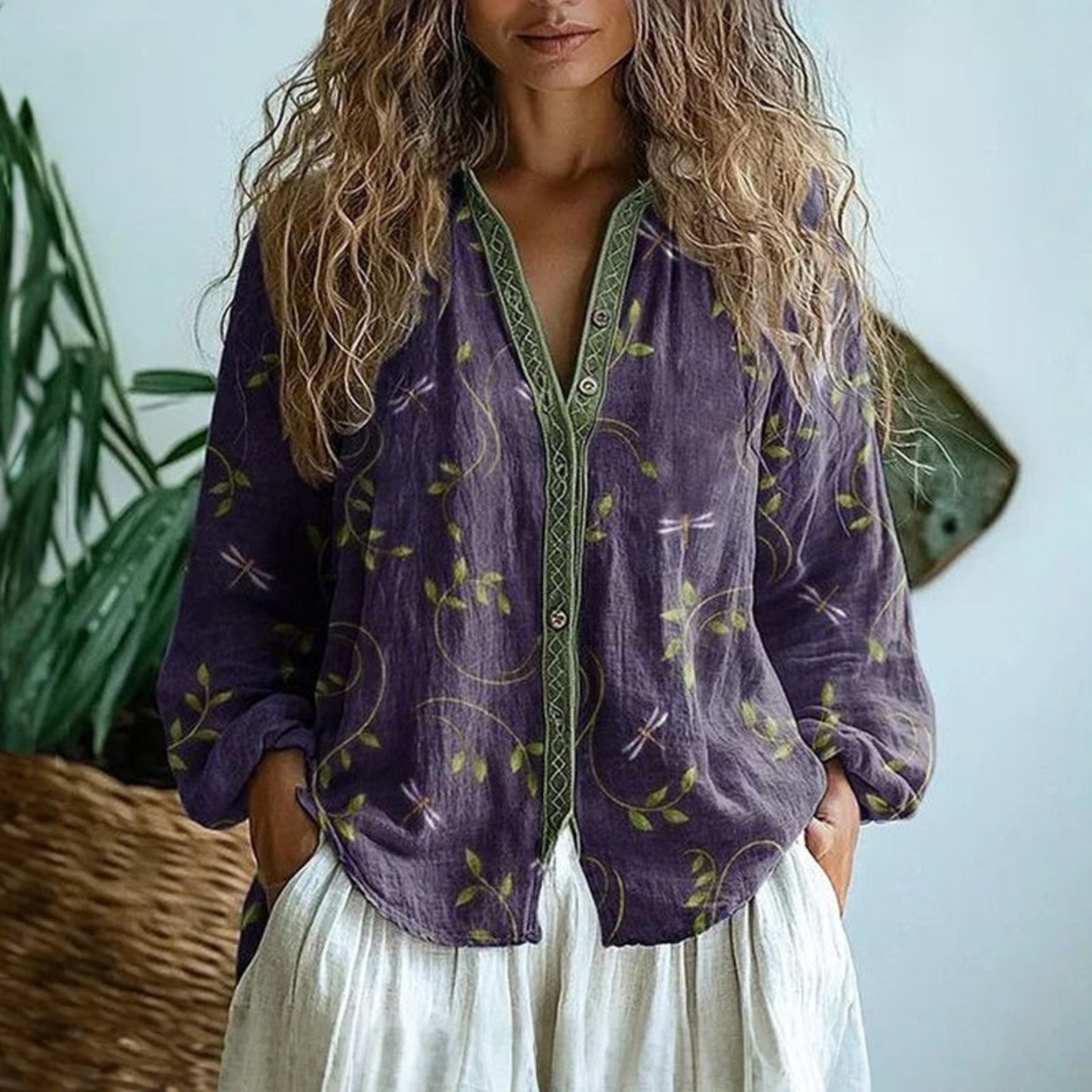 Iris™ | Women's Long Sleeve Button-Down Blouse