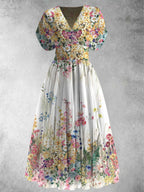 Rosalind™ | Short Sleeve Floral Maxi Dress