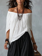 Renata™ | Off-Shoulder Top & Wide Lantern Pants Set