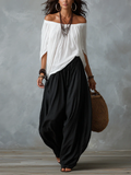 Renata™ | Off-Shoulder Top & Wide Lantern Pants Set