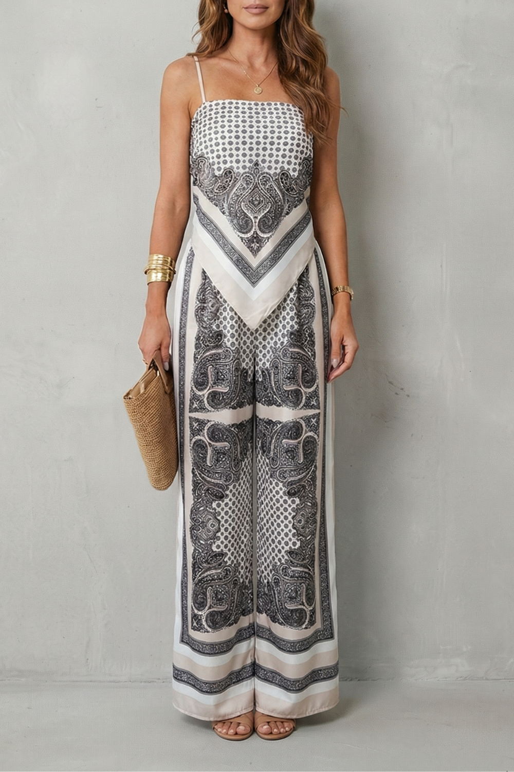 Ornate printed flow | Two piece set