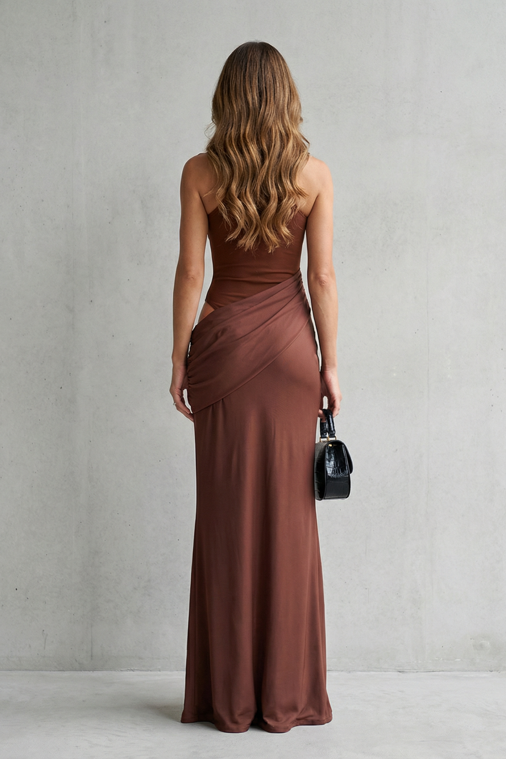 Sculpted Allure Women’s Cut-Out Maxi Dress