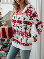 Coraline | Cozy Christmas Hooded Zip Cardigan