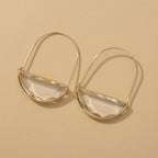 Half Moon Translucent Hoop Earrings