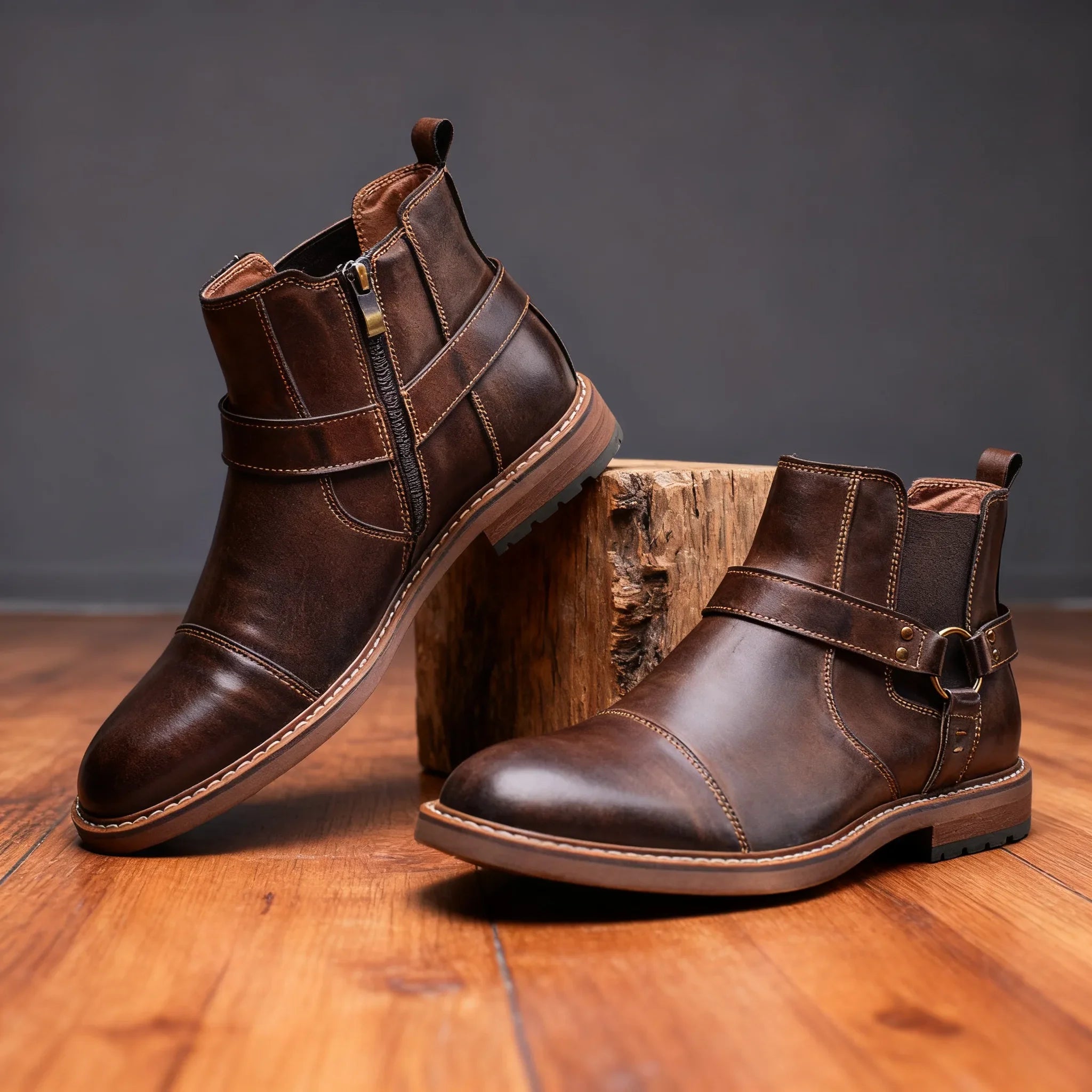 Alaric | men's Fall Low-Cut Brown Boots