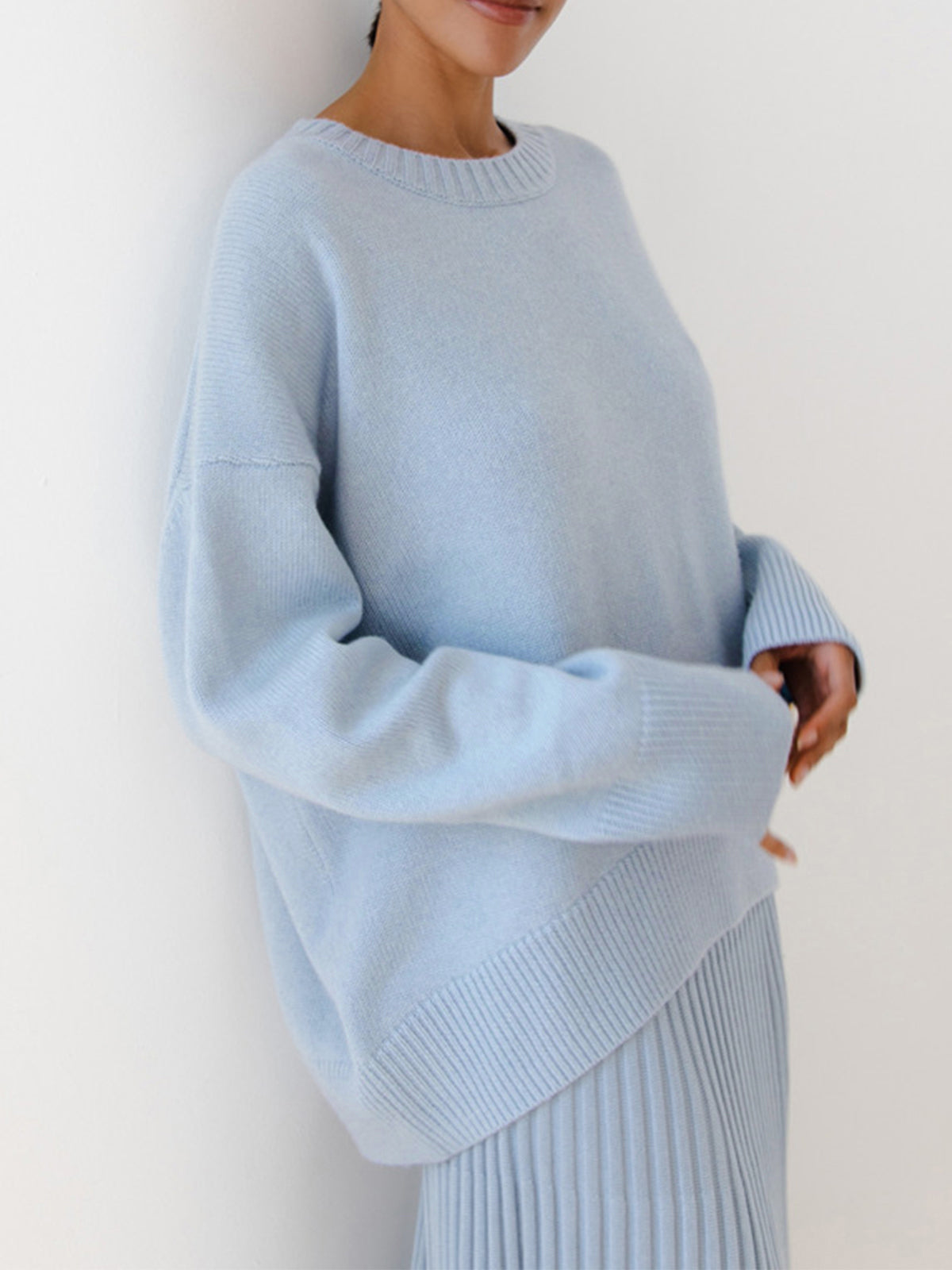 Women's Oversized Crew Neck Knit Jumper