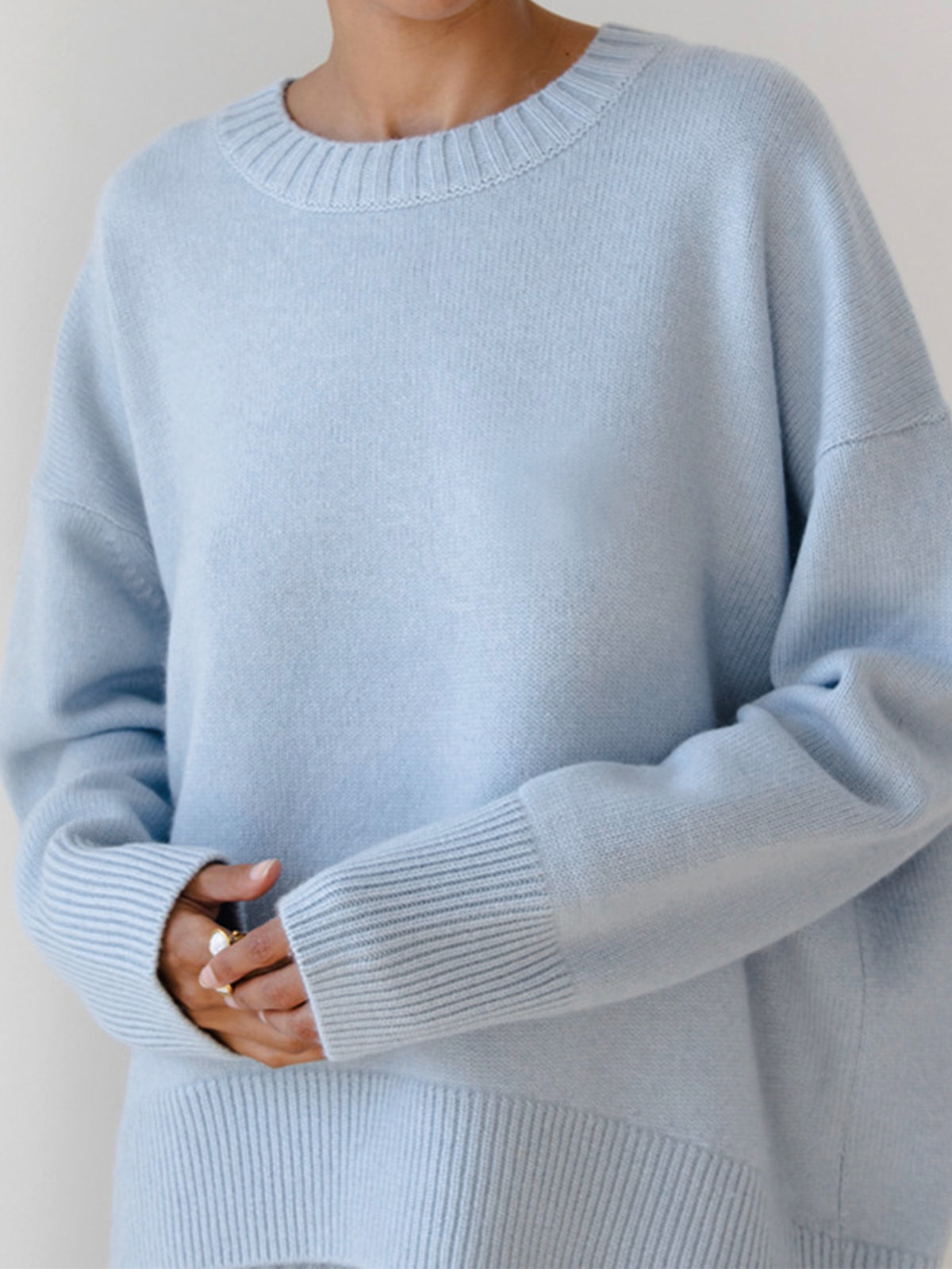 Women's Oversized Crew Neck Knit Jumper