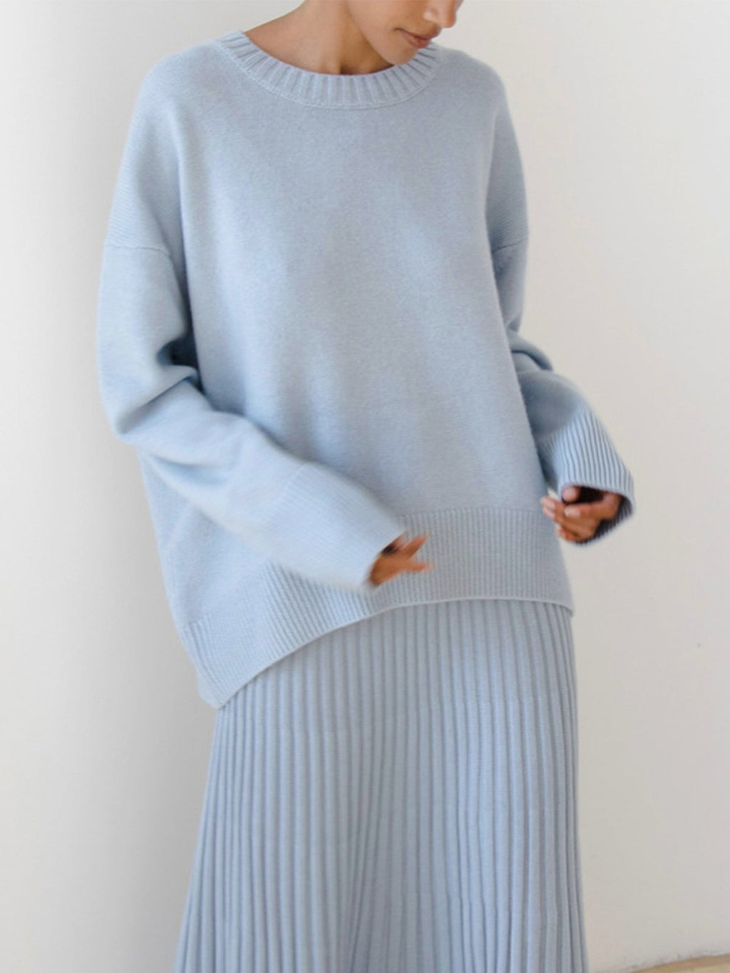 Women's Oversized Crew Neck Knit Jumper