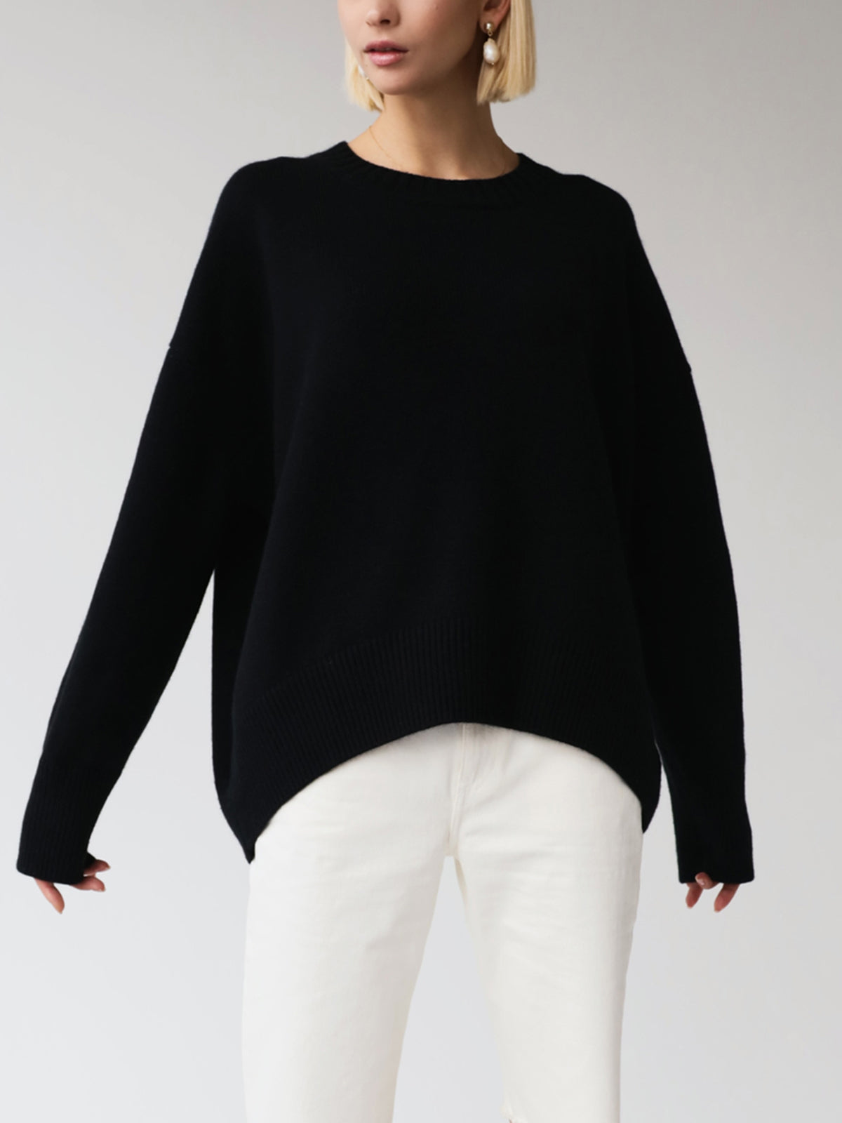 Women's Oversized Crew Neck Knit Jumper