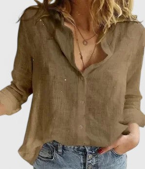 Women's Floral Print V-Neck Blouse