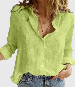 Women's Floral Print V-Neck Blouse