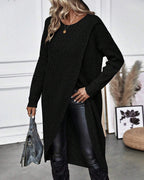 Women's Asymmetrical Long Sleeve Tunic Sweater