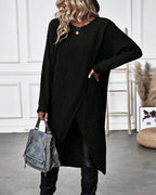 Women's Asymmetrical Long Sleeve Tunic Sweater