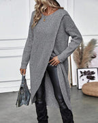 Women's Asymmetrical Long Sleeve Tunic Sweater