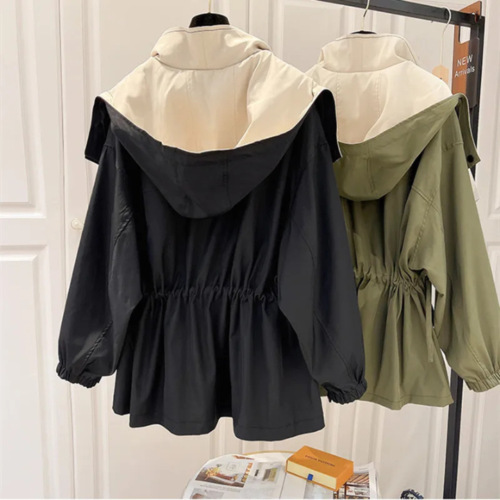 Women's Oversized Hooded Windbreaker Jacket