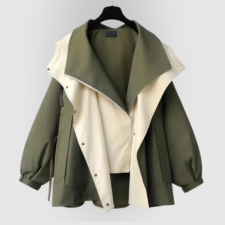 Women's Oversized Hooded Windbreaker Jacket