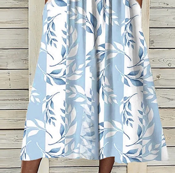 Women's Floral Print Midi Dress with Jacket Set