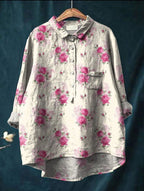 Women's Floral Print Long Sleeve Blouse