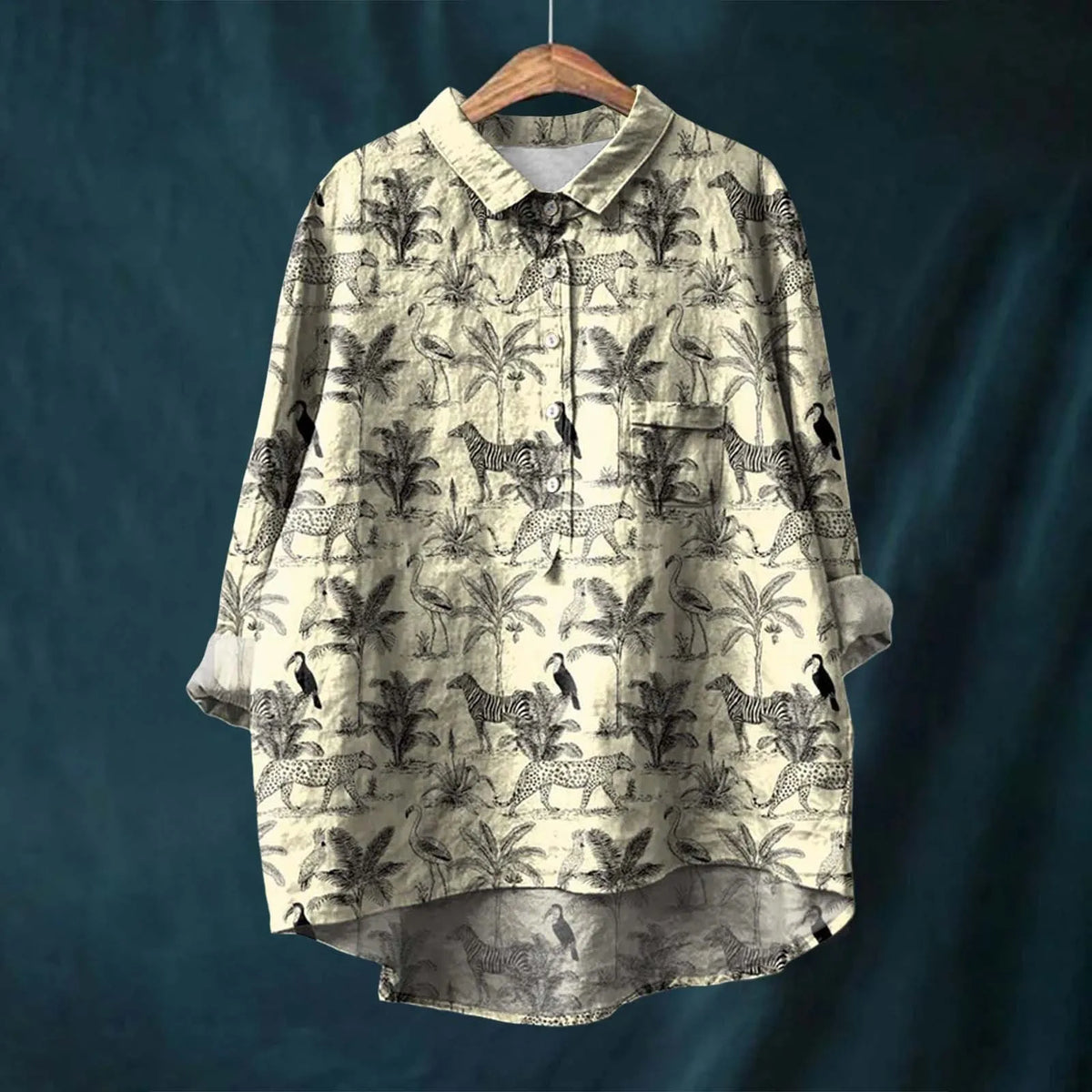 Women's Floral Print Long Sleeve Blouse