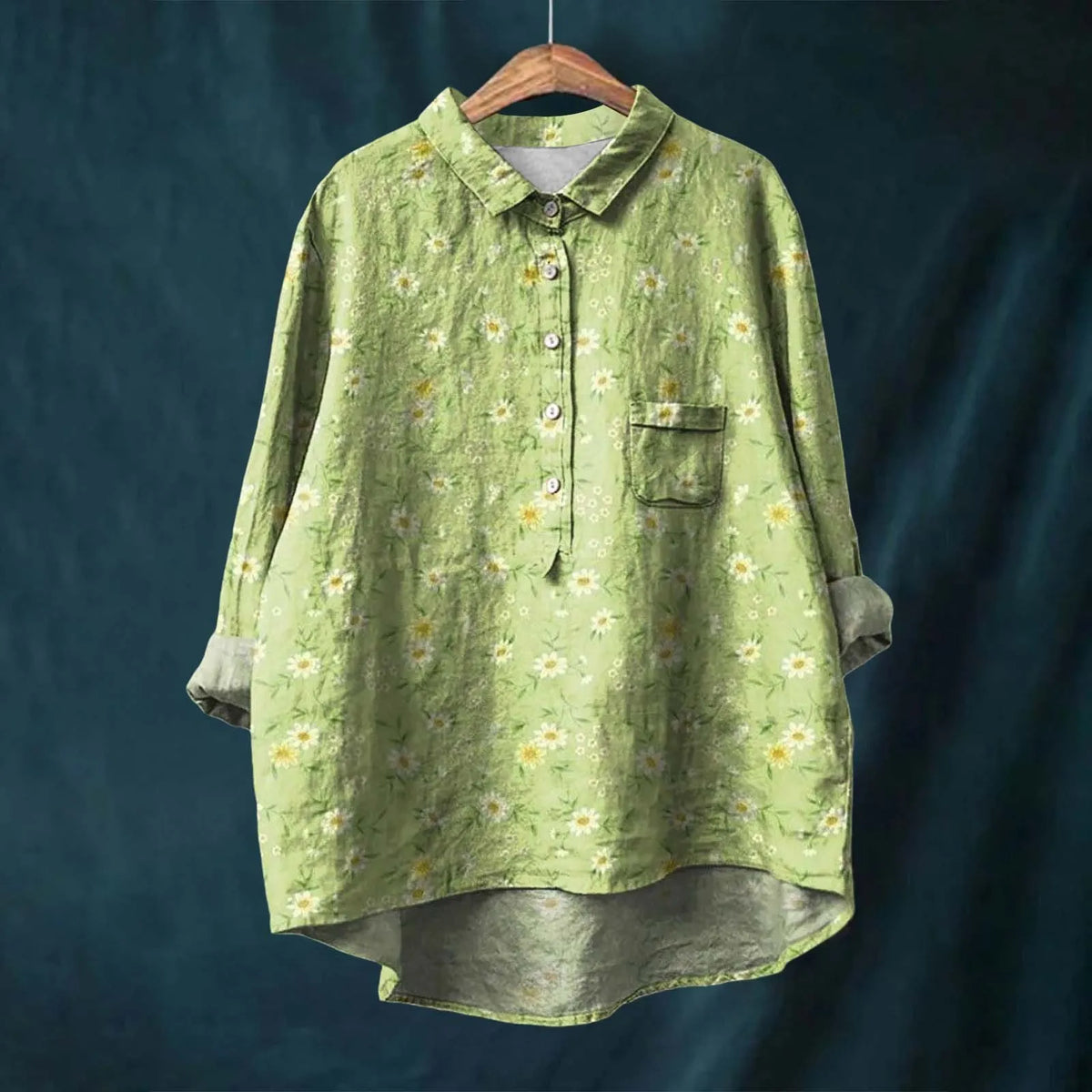 Women's Floral Print Long Sleeve Blouse
