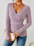 Tummy Tucking Long Sleeve Top - Violet