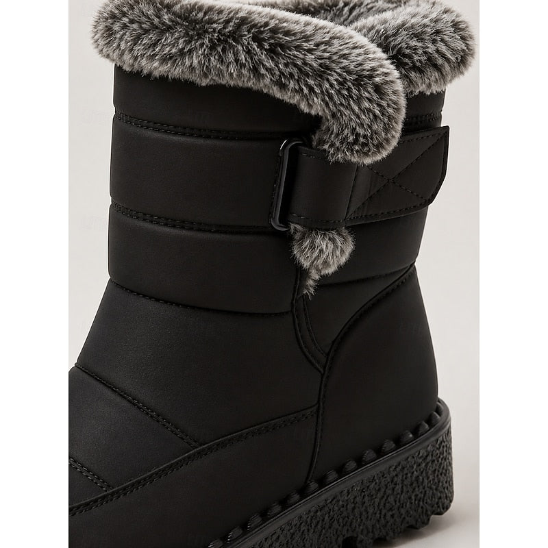 Freya | Cozy Fur-Trimmed Winter Snow Boots