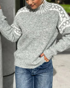 Women's Mock Neck Long Sleeve Sweater