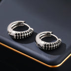 Vintage Geometric Onyx Earrings