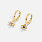 Eye Drop Gold Earrings