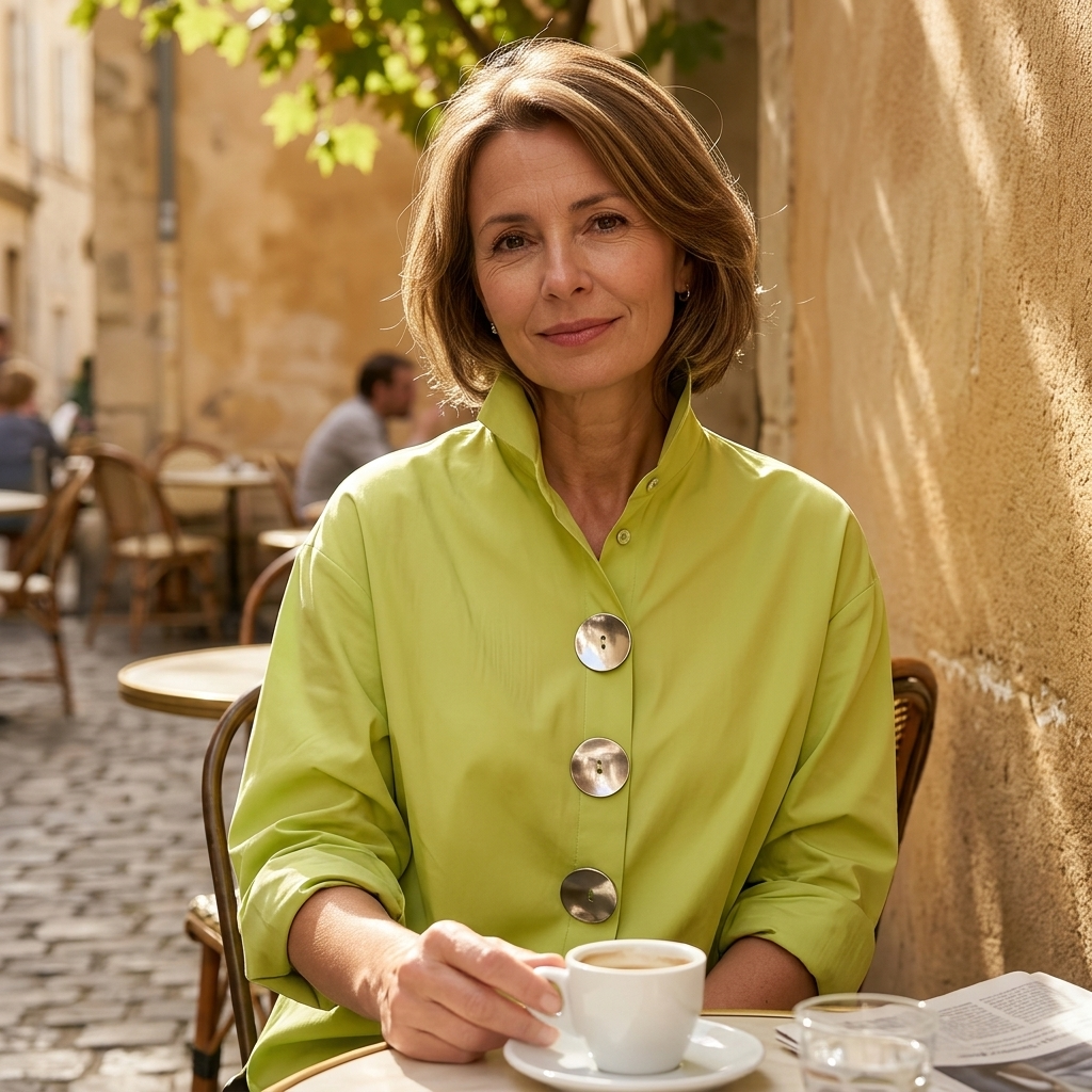 Women's White Oversized Button-Down Blouse