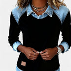 Women's Collared Long Sleeve Sweater