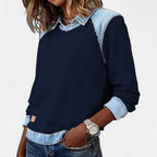Women's Collared Long Sleeve Sweater