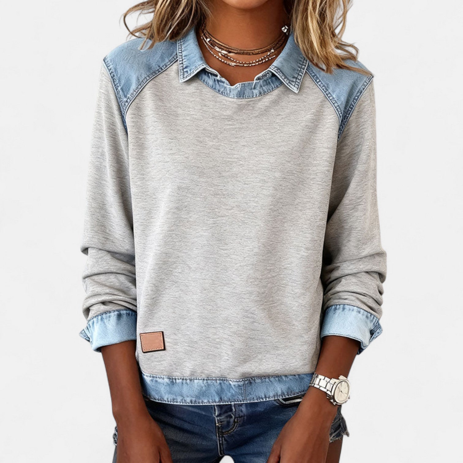 Women's Collared Long Sleeve Sweater