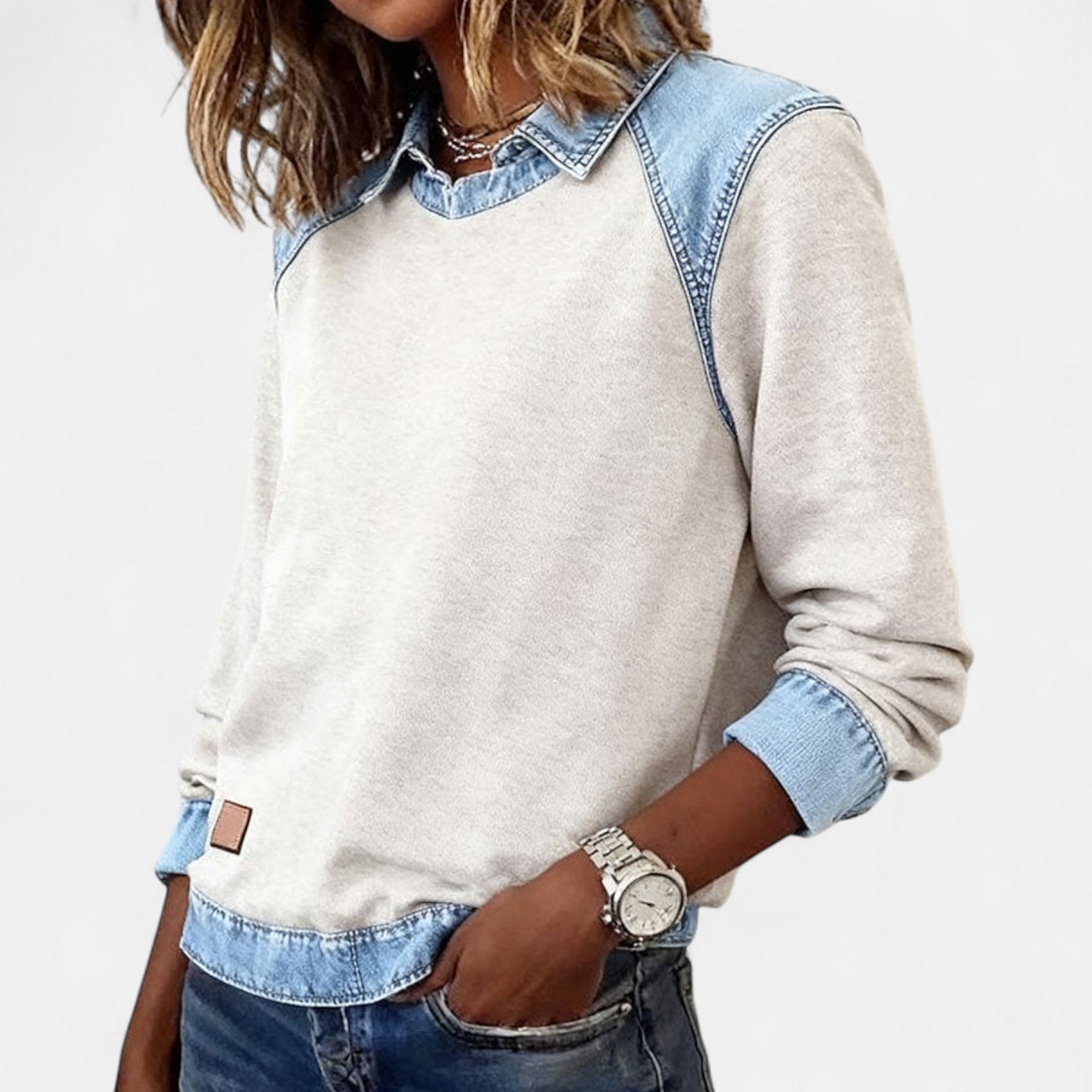 Women's Collared Long Sleeve Sweater