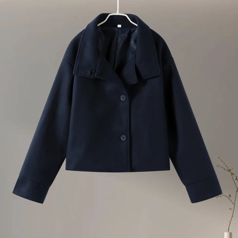 Women's Double Breasted Stand Collar Coat