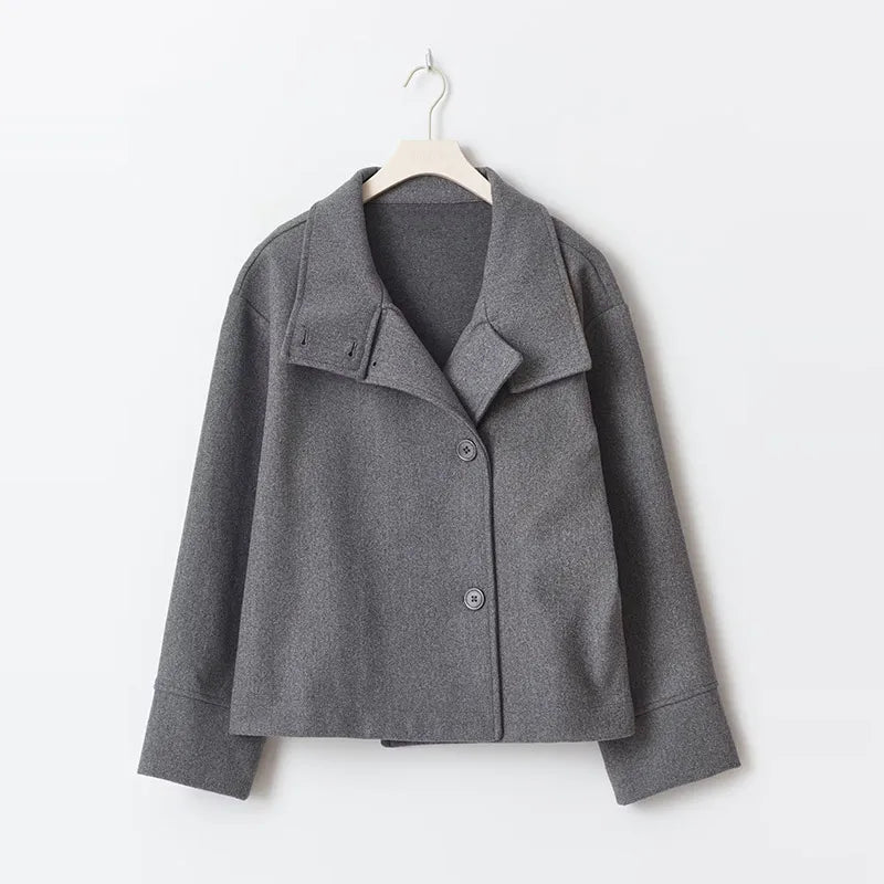 Women's Double Breasted Stand Collar Coat