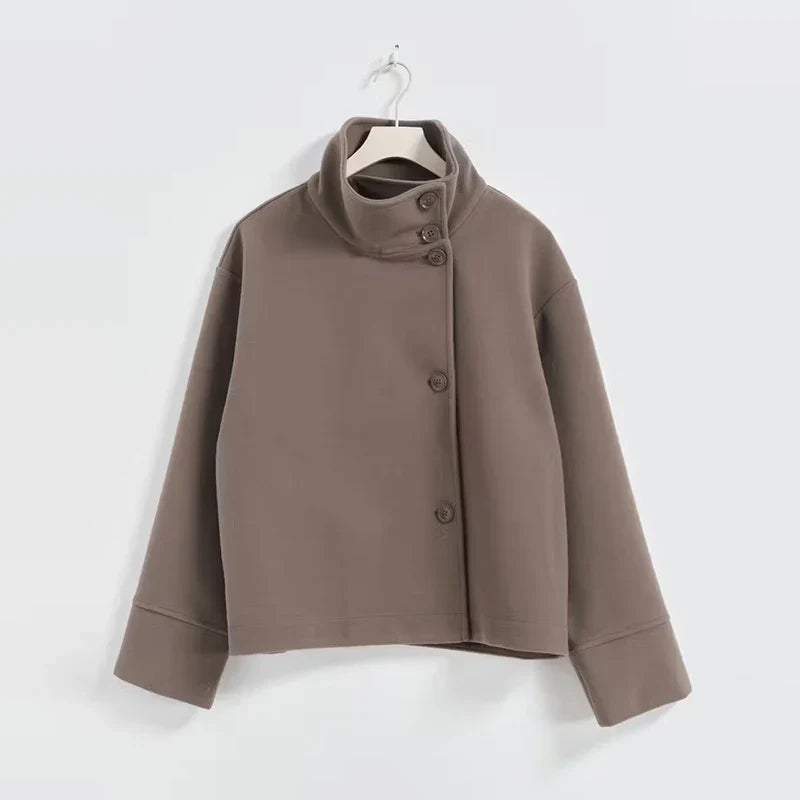 Women's Double Breasted Stand Collar Coat