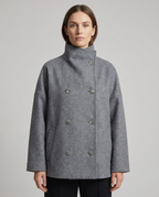 Women's Double Breasted Stand Collar Coat