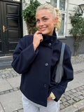 Women's Double Breasted Stand Collar Coat