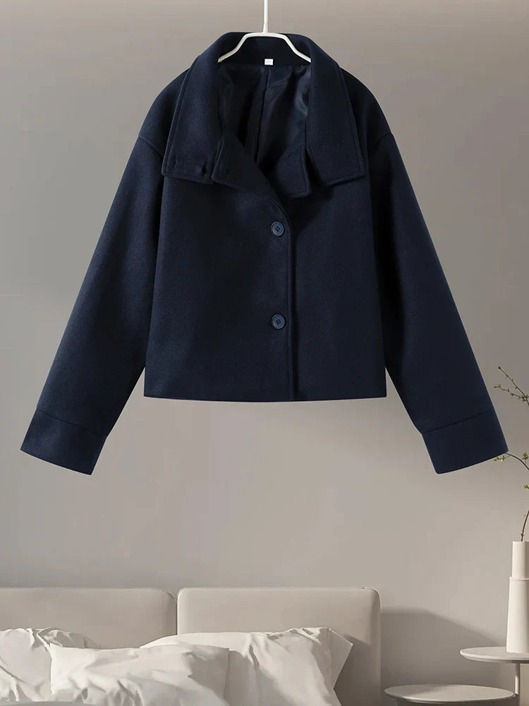 Women's Double Breasted Stand Collar Coat