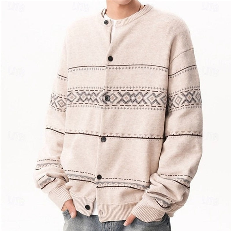 Bryce | Men's Christmas Patterned Knit Cardigan
