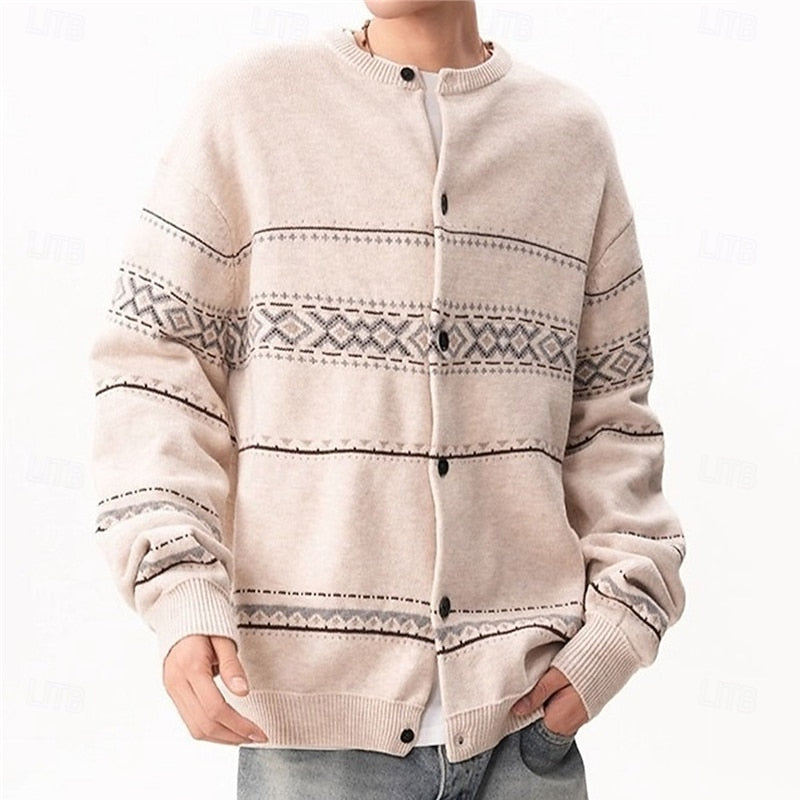Bryce | Men's Christmas Patterned Knit Cardigan