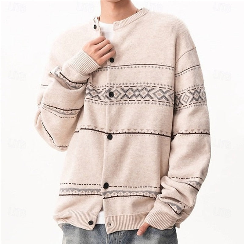 Bryce | Men's Christmas Patterned Knit Cardigan